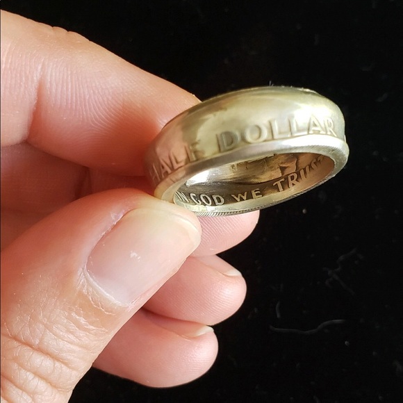 Handcrafted Coin Ring | Ben Franklin Half Dollar - Picture 3 of 8